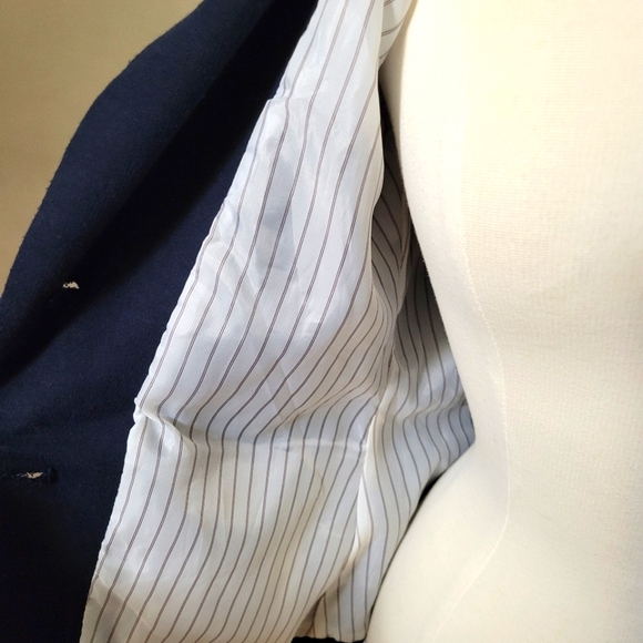Women's Navy Blue Blazer with Elbow Patches size Small - Picture 8 of 10